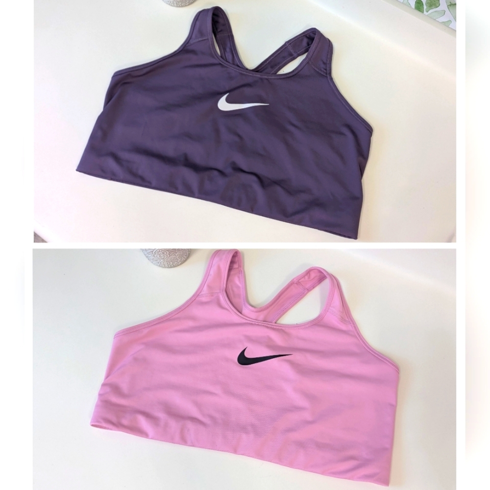 Bundle Of 2 Nike Sports Bras Pink And Black